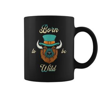 Bison Chic Elegance Born To Be My Wild Spirit Animal Coffee Mug | Mazezy