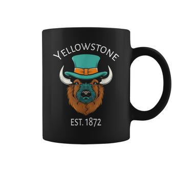 Bison Yellowstone National Park Established 1872 Coffee Mug | Mazezy DE