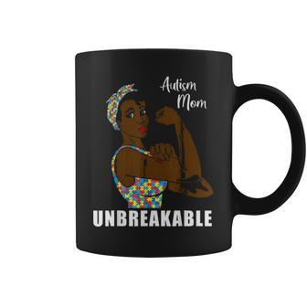 Black Autism Mom Unbreakable Black Girl Magic Coffee Mug - Seseable