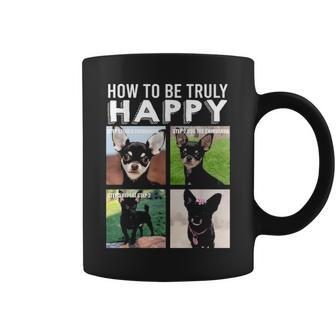 Black Chihuahua Face Funny Chi Dog Mom Dad Lover Theme Gifts Coffee Mug - Seseable