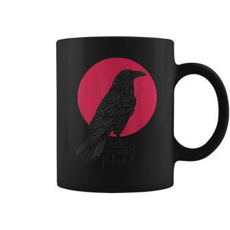 Black Crow Occult Japan Gothic Witchcraft Crow Coffee Mug | Mazezy UK