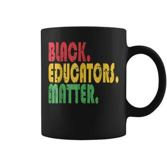 Black Educator Matter Black History Month Afro African Pride Coffee Mug - Seseable