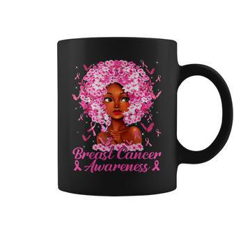 Black Girl Woman Support Believe Breast Cancer Awareness V2 Coffee Mug - Thegiftio UK