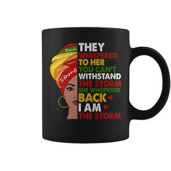 Black History African Queen Woman Afro I Am The Storm Coffee Mug - Seseable