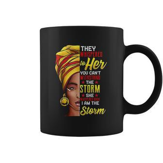 Black History Month 2022 African Woman Afro I Am The Storm Coffee Mug - Thegiftio UK