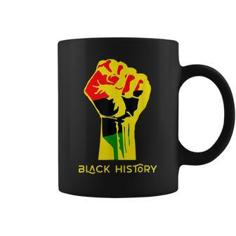 Black History Month 2023 African American Pride Power Fist Coffee Mug - Seseable