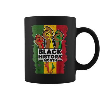 Black History Month 2023 Hand Strong African American Pride Coffee Mug - Seseable