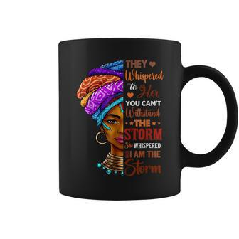 Black History Month African Woman Afro I Am The Storm Coffee Mug - Seseable