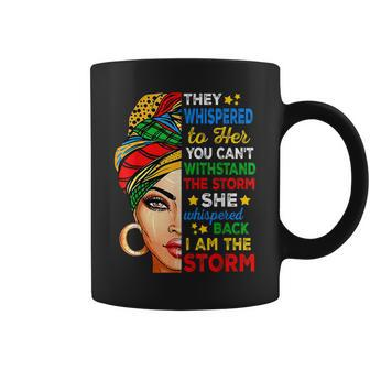 Black History Month African Woman Afro I Am The Storm V4 Coffee Mug - Seseable
