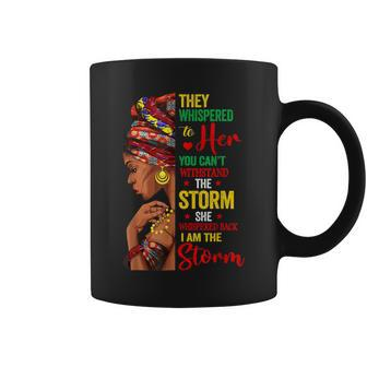 Black History Month African Woman Afro I Am The Storm V7 Coffee Mug - Seseable