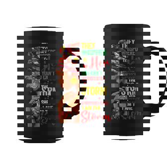 Black History Month African Woman Afro I Am The Storm V7 Coffee Mug - Seseable