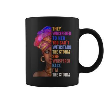 Black History Month African Woman Afro I Am The Storm Women V3 Coffee Mug - Seseable
