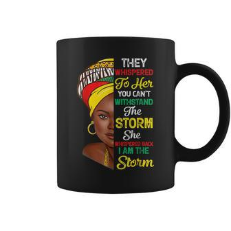 Black History Month African Woman Afro I Am The Storm Women V4 Coffee Mug - Seseable