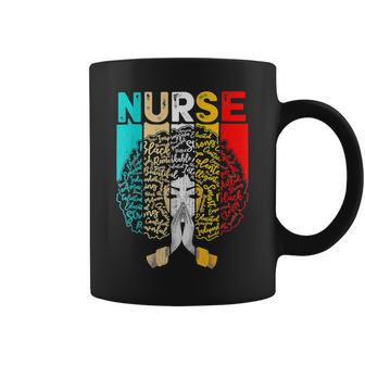 Black History Month Nurse Melanin African American Women Coffee Mug - Seseable