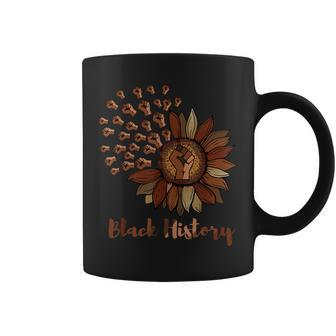 Black History Sunflower Melanin African Black History Month Coffee Mug - Seseable