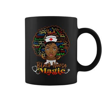 Black Nurse Afro Magic Black History Month Nurse Melanin Coffee Mug - Seseable