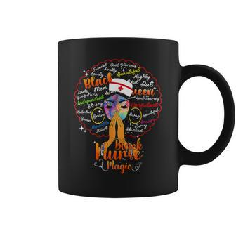 Black Nurse Afro Magic Melanin Black History Month Nurse Coffee Mug - Seseable