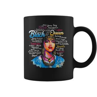 Black Queen African American Natural Afro V2 Coffee Mug - Seseable