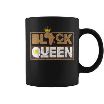Black Queen Black History Month Africa Proud Coffee Mug - Seseable