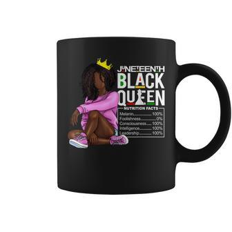 Black Queen Nutritional Facts African American Women Girls Coffee Mug - Thegiftio UK