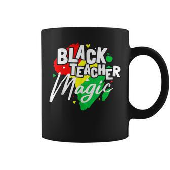Black Teacher Magic Melanated & Educated Black History Month Coffee Mug - Seseable