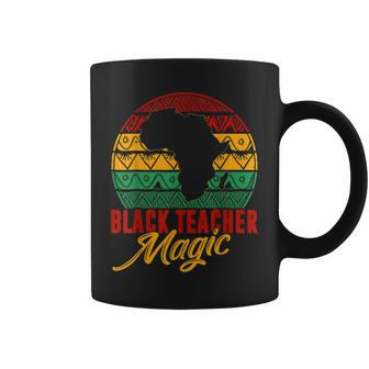 Black Teacher Magic Melanin Pride Black History Month V3 Coffee Mug - Seseable