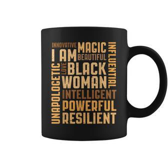 Black Woman Educated Intelligent Resilient Powerful Proud Coffee Mug - Seseable