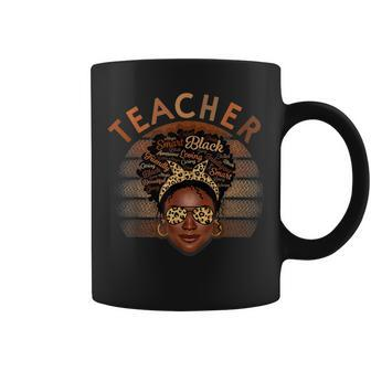 Black Woman Teacher Afro Smart African American Love Melanin V2 Coffee Mug - Seseable