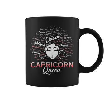 Black Women Capricorn Queen January Birthday Coffee Mug | Mazezy