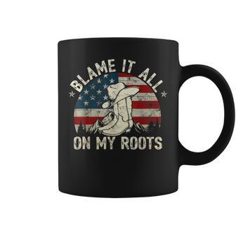 Blame It All On My Roots Country Music Lover Coffee Mug - Seseable