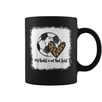 Bleached My Heart Is On That Field Soccer Mom Leopard Womens Coffee Mug - Thegiftio
