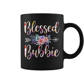 Blessed Bubbie Mothers Day Floral Funny Coffee Mug - Seseable