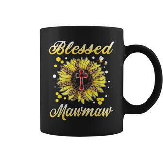 Blessed Mawmaw Cross Sunflower Mother Day Coffee Mug - Seseable