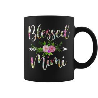 Blessed Mimi Floral For Women Mothers Day Grandma Coffee Mug - Seseable
