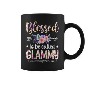 Blessed To Be Called Glammy Floral Mothers Day Coffee Mug - Thegiftio UK