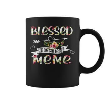 Blessed To Be Called Meme Floral Funny Grandma Mothers Day Coffee Mug - Thegiftio UK