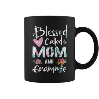 Blessed To Be Called Mom And Grammie Flower Gifts Coffee Mug - Seseable