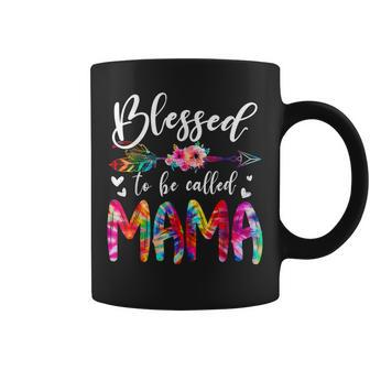 Blessed To Be Called Mom & Mama Floral Tie Dye Mothers Day Coffee Mug - Thegiftio UK