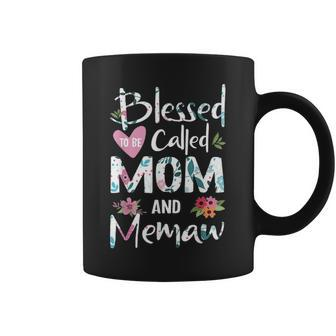 Blessed To Be Called Mom And Memaw Flower Gifts Coffee Mug - Seseable