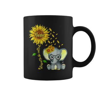 Blessed To Be Called Nana Sunflower Elephant Mothers Day Coffee Mug - Thegiftio UK