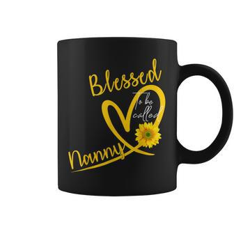 Blessed To Be Called Nanny Heart Sunflower Mothers Day Coffee Mug - Thegiftio UK