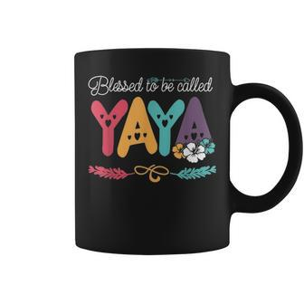 Blessed To Be Called Yaya Flower Mother Day Coffee Mug - Seseable