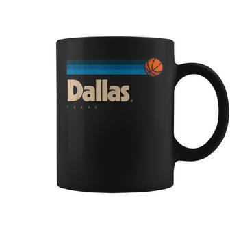 Blue Dallas Basketball B-Ball City Texas Retro Dallas Coffee Mug - Seseable