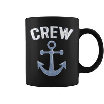 Boating Captain Crew Pontoon Nautical Gift Sailing Anchor Coffee Mug - Seseable