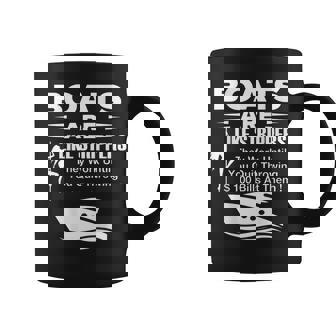 Boats Are Like Strippers They Work Until You Quit On Back Coffee Mug | Mazezy