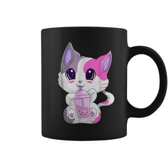 Boba Tea Cat Bubble Tea Cat Kawaii Anime Neko Girls Ns Coffee Mug - Seseable