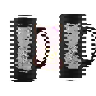 Boba Tea Cat Bubble Tea Cat Kawaii Anime Neko V2 Coffee Mug - Seseable