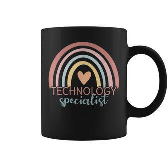 Boho Rainbow Stem Teacher Tech Squad Technology Specialist Coffee Mug | Mazezy