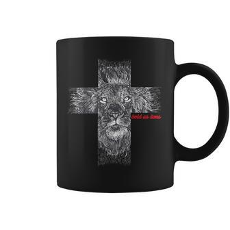 Bold As Lions Cross Christian Republican Conservative Coffee Mug - Seseable