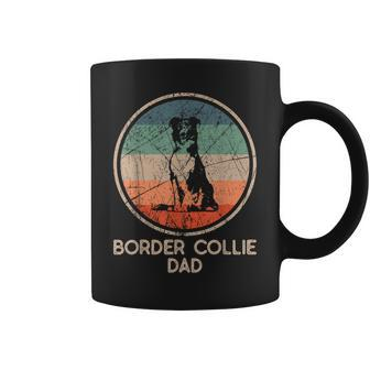 Border Collie Dog - Vintage Border Collie Dad Coffee Mug - Seseable